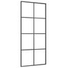 vidaXL Schiebet&uuml;r Schwarz 90x205 cm ESG-Glas und Aluminium