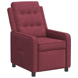 vidaXL Liegestuhl Weinrot 65 x 93 x 102 cm Stoff