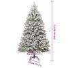 vidaXL K&uuml;nstlicher Weihnachtsbaum Gr&uuml;n und Wei&szlig; 210 cm PVC und Metall