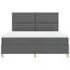 vidaXL Boxspringbett mit Matratze Dunkelgrau 180 x 200 cm Stoff