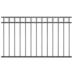 vidaXL Zaunelement ASSEN Stahl 1,7 x 0,8 m Schwarz