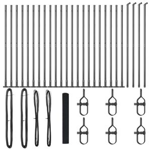 vidaXL Zaunpfosten Grau