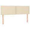 vidaXL LED Kopfteil Creme 144x5x78/88 cm Stoff