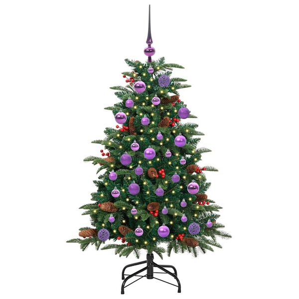 vidaXL K&uuml;nstlicher Weihnachtsbaum mit 150 LEDs mit St&auml;nder Gr&uuml;n 120 cm