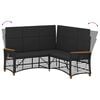 vidaXL Garten Liegesofa Set Schwarz 164 x 164 x 112 cm Poly-Rattan