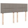 vidaXL Boxspringbett mit Matratze Taupe 160x200 cm Stoff