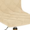 vidaXL Esszimmerst&uuml;hle 2 Stk. Drehbar Creme Samt
