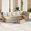 vidaXL Gartensofa-set mit Kissen 8 pcs Beige Poly-Rattan