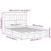 vidaXL Massivholzbett mit Regal ohne Matratze 140x190 cm Kiefernholz