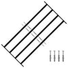vidaXL Fenstergitter 115 x 60 cm Pulverbeschichteter Stahl Schwarz