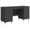 vidaXL Schreibtisch mit Regal Schwarz 142,5 x 50 x 75 cm Holzwerkstoff