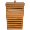 vidaXL Wäschekorb 30×30×45 cm Teak Massivholz