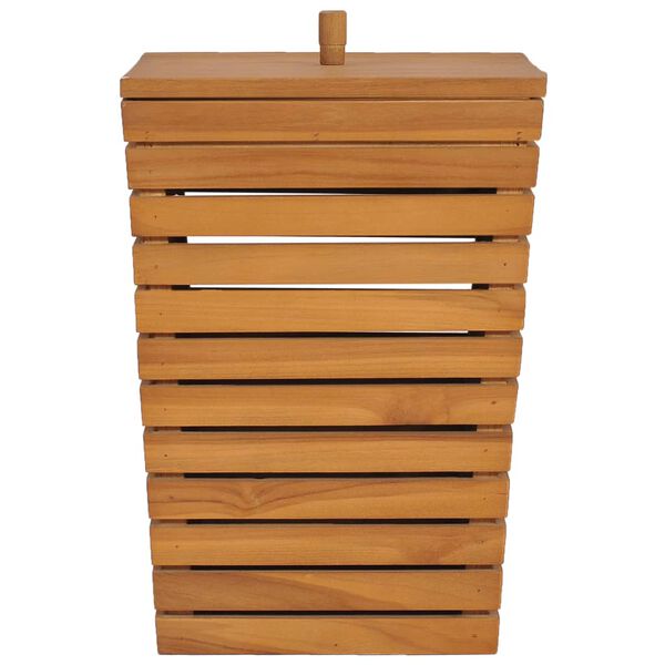vidaXL Wäschekorb 30×30×45 cm Teak Massivholz
