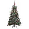 vidaXL K&uuml;nstlicher Weihnachtsbaum Gr&uuml;n 150 cm PVC, Plastik und Stahl