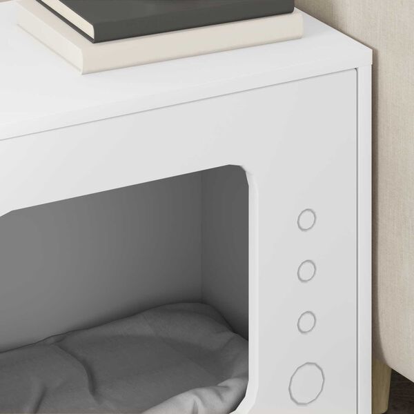 vidaXL Katzenhaus Wei&szlig; 51 x 30 x 42 cm Holzwerkstoff