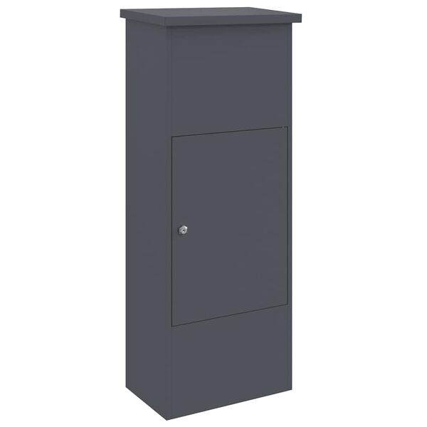 vidaXL Paketdrop-Box mit Speicher Anthrazit 44,5 x 29 x 110,5 cm Stahl