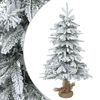 vidaXL Mini-Weihnachtsbaum, beflockt 45 cm PVC und PE Gr&uuml;n und Wei&szlig;