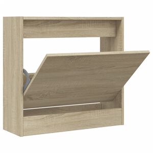 vidaXL Schuhregal Sonoma-Eiche 60x21x57 cm Holzwerkstoff