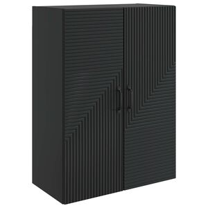 vidaXL Wandschrank Schwarz 66 x 34,5 x 90 cm Holzwerkstoff