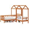vidaXL Tagesbett Set 3 stk. Wachsbraun Massives Kiefernholz