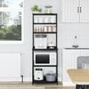 vidaXL Küchenregal Schwarz Eichen-Optik 60 x 40 x 168 cm Holzwerkstoff