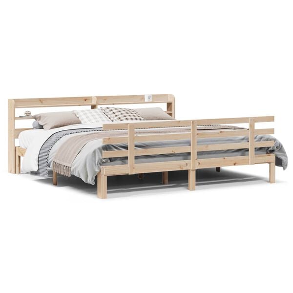 vidaXL Bettgestell mit Kopfteil ohne Matratze 200x200 cm