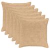 vidaXL Kissenbezug 6 stk. HOUTEN Creme 65 x 65 cm Faux Kaninchenfell