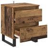 vidaXL Nachttisch mit Schubladen Altholz 40 x 35 x 50 cm Holzwerkstoff