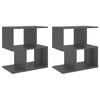 vidaXL Nachttische 2 Stk. Grau 50x30x51,5 cm Holzwerkstoff