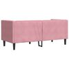 vidaXL Chesterfield-Sofa mit Nackenrollen 2-Sitzer Rosa Samt