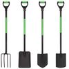 vidaXL 4-tlg. Gartenwerkzeug-Set D-Griff Stahl