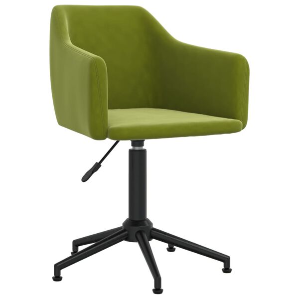 vidaXL Esszimmerst&uuml;hle 6 Stk. Drehbar Hellgr&uuml;n Samt