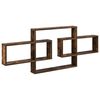vidaXL Wandregal Raucheiche 130 x 10 x 50 cm Holzwerkstoff