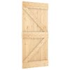 vidaXL Schiebet&uuml;r NARVIK Nat&uuml;rlich und Schwarz 95 x 210 cm (213,5 cm)