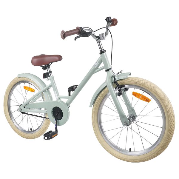 vidaXL Kinderfahrrad 18 Zoll f&uuml;r 5-7 Jahre alt Hellgr&uuml;n