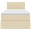vidaXL Aufbewahrungsbett mit Matratze Creme 90 x 190 cm Holzwerkstoff