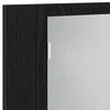 vidaXL Badezimmerspiegelschrank Schwarz Eichen-Optik 60 x 12 x 45 cm