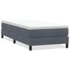 vidaXL Boxspringbett ohne Matratze Dunkelgrau 100x220 cm Samt