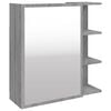 vidaXL Bad-Spiegelschrank Grau Sonoma 62,5x20,5x64 cm Holzwerkstoff