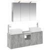 vidaXL Badezimmerschrank-Set 4 stk. Betongrau Holzwerkstoff