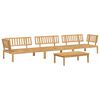 vidaXL Sofa Set mit Kissen Uni 4 pcs Creme Massivholz Akazie