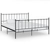 vidaXL Bett Schwarz Metall 160x200 cm