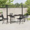 vidaXL Garten Essgruppe 5 pcs Schwarz Pulverbeschichteter Stahl