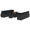 vidaXL Gartensofa-set 11 stk. Schwarz Poly-Rattan
