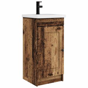 vidaXL Badezimmerschrank mit Waschbecken Altholz 42 x 40 x 84,5 cm