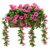 vidaXL K&uuml;nstliche Blumen Purpurrot 55 x 20 x 55 cm PE und Stahl