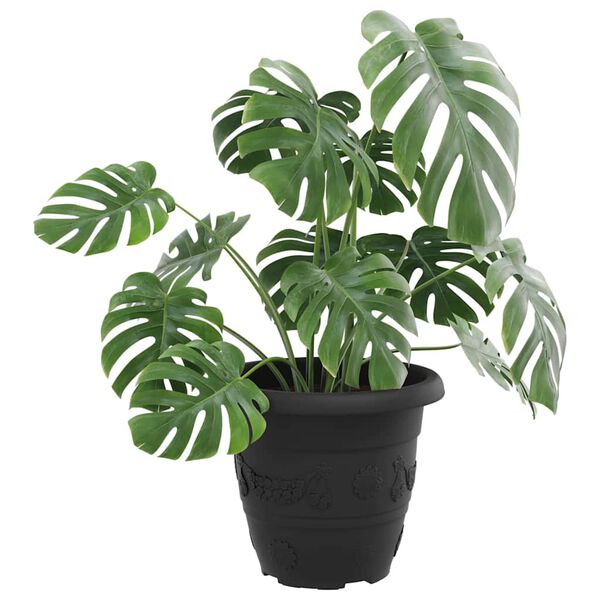 vidaXL Runder Blumentopf 6 pcs Schwarz &Oslash; 26 x 21,5 cm Kunststoff