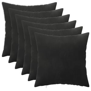 vidaXL Kissen mit Kissen HEERLEN 6 Stk. Schwarz Samt