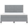 vidaXL Boxspringbett mit Matratze mit LED Hellgrau 180 x 200 cm Stoff