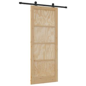 vidaXL Schiebet&uuml;r ORKDAL Natur 86 x 211 cm Massives Kiefernholz